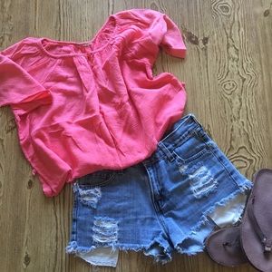 Coral Boho Beachy Top